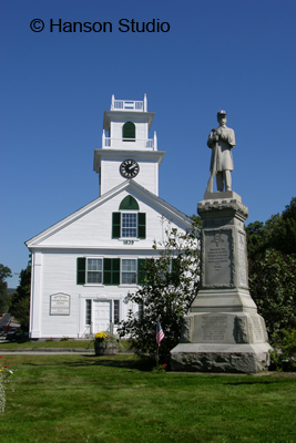 Bennington, NH - Church and Monument - summer